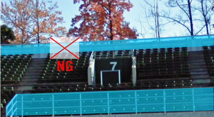 横断幕エリアの詳細