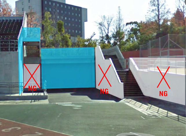 横断幕エリアの詳細